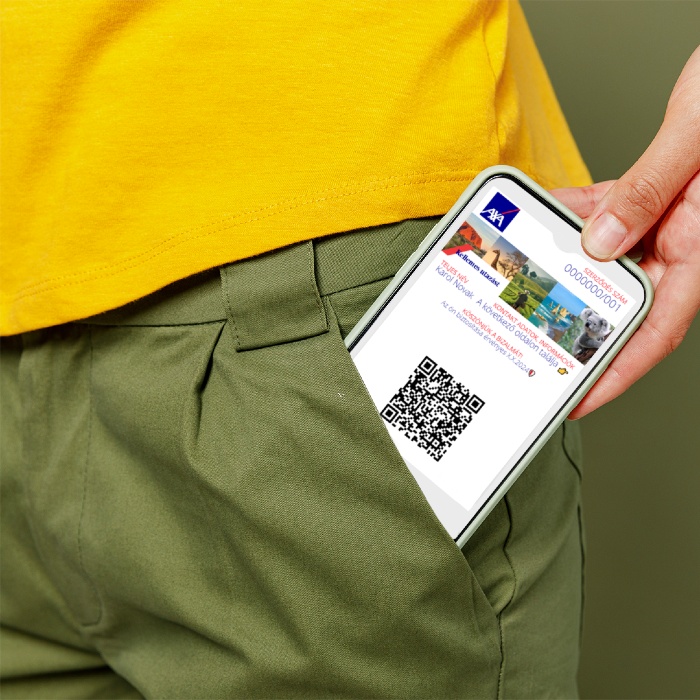 AXA digitalis kártyával